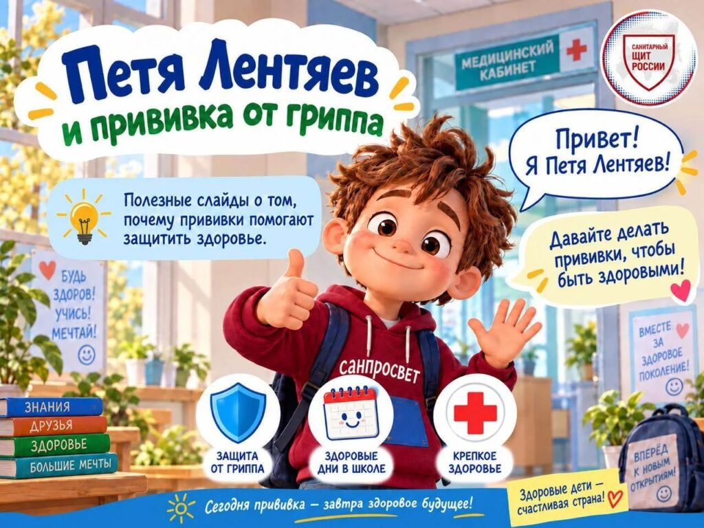 Как вакцинация помогает сохранить здоровье — рассказывает Петя Лентяев
